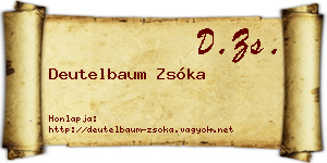 Deutelbaum Zsóka névjegykártya