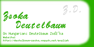 zsoka deutelbaum business card